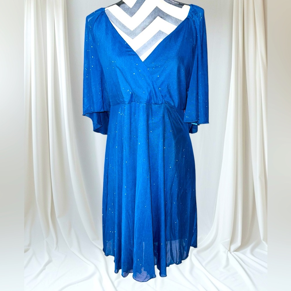 💙 Blue Sparkling Fantasy Formal Dress 3XL EUC